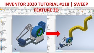 Inventor 2020 Tutorial #118 | 3D Sweep feature