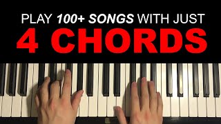 Play 100+ Songs with just 4 Chords (EASY Piano Lesson)