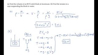 Fluids: Buoyancy. Level 1, Example 1