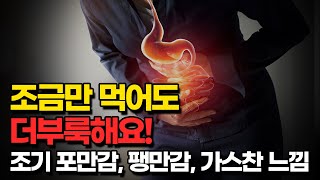 조금만 먹어도 더부룩해요! 조기 포만감, 팽만감, 가스찬 느낌