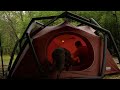 solo camping in a rainy bamboo forest relax eat sleep repeat asmr