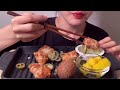 asmr mukbang 푸라닭 순살고추마요에 블랙치즈볼 먹방asmr🍗 puradak chicken mukbang 치킨먹방 chicken asmr eating sounds