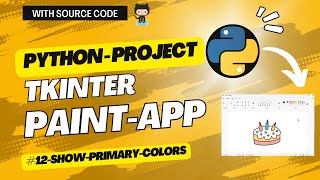 Show Primary Colors in Python Paint Application | Python Project Paint App - 12
