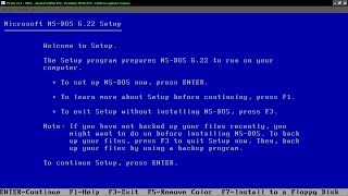 PCem Tutorial - Download \u0026 Install MS-DOS 6.22