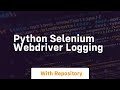 python selenium webdriver logging