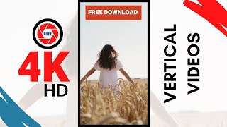A beautiful woman dancing on a wheat field | People Footage | FREE non-copyright vertical videos