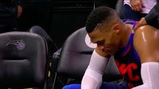 Russell Westbrook broken after losing to the magic | thunder vs magic