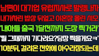 (반전 신청사연) 남편이 해외지사로 가게되자 이혼장 올린 시모 급히 싸인해주니 10분뒤 걸려온 전화에 아수라장되는데/라디오드라마/사연/실화/사연의 품격/썰