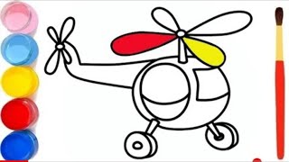 Drawing Helicopter for kids | Kids videos | Educational video
