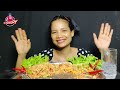 បុកល្ហុងជាមួយមី eating spicy papaya salad with noodles it s so spicy u0026 delicious