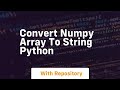 convert numpy array to string python