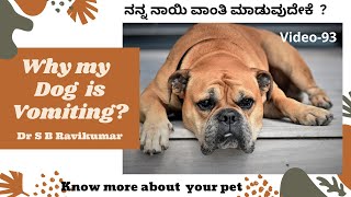 ನಾಯಿ ವಾಂತಿ ಮಾಡುವುದೇಕೆ?ನಾಯಿ ಮತ್ತು ವಾಂತಿ| Why my Dog is Vomiting?KANNADA             Dr S B Ravikumar