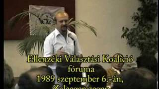 1989. szeptember 7. Ellenzéki Választási Koalició fóruma 3