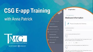 CSG E-app Training