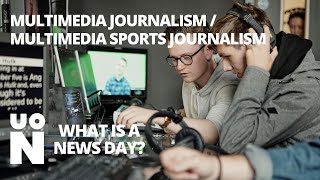 What is a news day like for Multimedia Journalism and Multimedia Sports Journalism students?