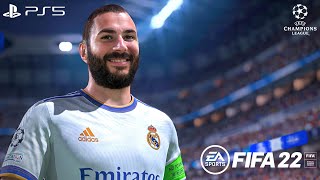 FIFA 22 - Real Madrid vs. Paris Saint-Germain - UEFA Champions League Full Match PS5 Gameplay | 4K