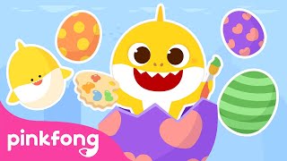 Happy Easter With Baby Shark Coloring Easter Eggs Compilation