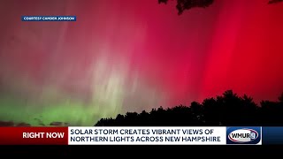 Solar storm creates vibrant views of northern lights across New Hampshire