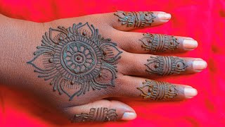 Round mehndi designs🏵️/circle mehndi designs/Gol tikki mehndi designs/back hand round mehndi design