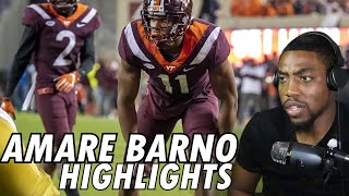 Amare Barno (DE | Carolina Panthers) Virginia Tech Highlights REACTION