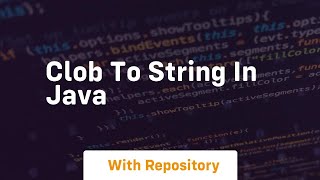 clob to string in java