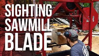 Sighting a Sawmill Blade