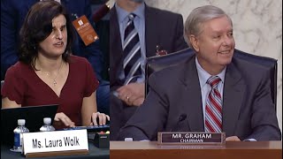 Day 4 Lindsey Graham \u0026 Laura Wolk Who is Blind at Amy Barrett Supreme Court Confirmation Hearing