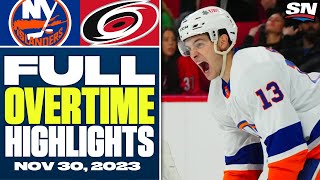 New York Islanders at Carolina Hurricanes | FULL Overtime Highlights - November 30, 2023