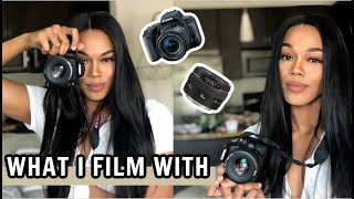 WHAT I FILM WITH + MY FILMING SET UP! CAMERA, LENS, LIGHTING AND MORE 2020