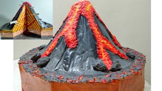 How To Make Volcano Model For School Project | Inside Of Volcano | Simple And Easy Projects |
