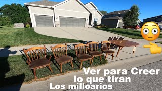 😳 Mira Comedor Carísimo $$$ 😱 Wow / LO QUE TIRAN EN USA LOS MILLONARIOS / VENTA DE GARAGE EN USA