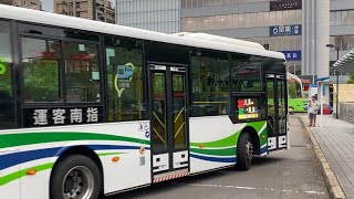 指南客運2022金龍電動巴士EAL-1225 208路線進入劍南路站