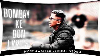 Bombay ke don lyrics VIJAY DK (FULL OFFICIAL LYRICAL VIDEO) 2K23