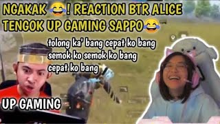 NGAKAK!!! REACTION BTR ALICE LIAT KEKOCAKAN SAPPO UP GAMING | PUBG MOBILE