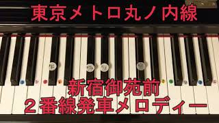 東京丸ノ内線『B線』発車メロディー『新宿御苑前』ピアノ単音ver.ドレミ仮名運指番号付き