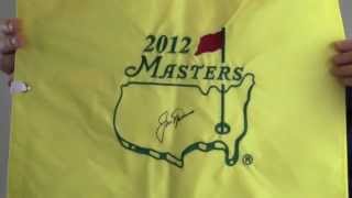 Jack Nicklaus Signed 2012 Masters Pin Flag - PSA LOA