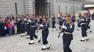 Hemvärnets Musikkår Halland - Utmarsch vid högvakt 4/8-19