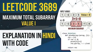 Leetcode 3689 | Maximum total subarray value I | Explanation in Hindi with code