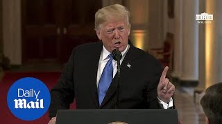 President Trump SLAMS Jim Acosta and 'fake news' CNN