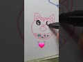 How to draw a cute kitten donut super easy and #satisfying  #art (#shorts)