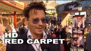 The Lone Ranger: Johnny Depp World Premiere Interview | ScreenSlam