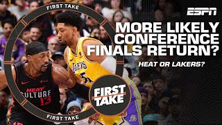 More likely to return to Conference Finals: Heat or Lakers? Stephen A. makes his