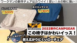 ワークマンの新作チェアは安くてかわいくて燃えませんでした【2022新作ギア】ソロキャンプ　ファミリーキャンプ