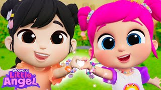 Emmie's DIY Friendship Bracelet Song! 🎨 | Little Angel Kids Songs & Nursery Rhymes