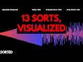 Colorful Visualization of Sorting Algorithms | 13 Algorithms in 5 Minutes