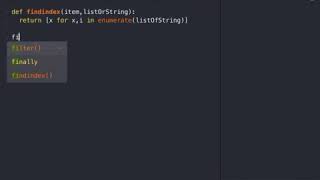Python - find indexes of an item in list or string
