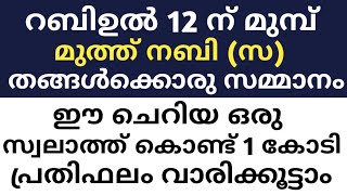 റബിഉൽ അവ്വൽ 12 ന് മുമ്പ് ഈ ചെറിയ ഒരു സ്വലാത്ത് കൊണ്ട് 1 കോടി പ്രതിഫലം വാരിക്കൂട്ടം | SWALATH |