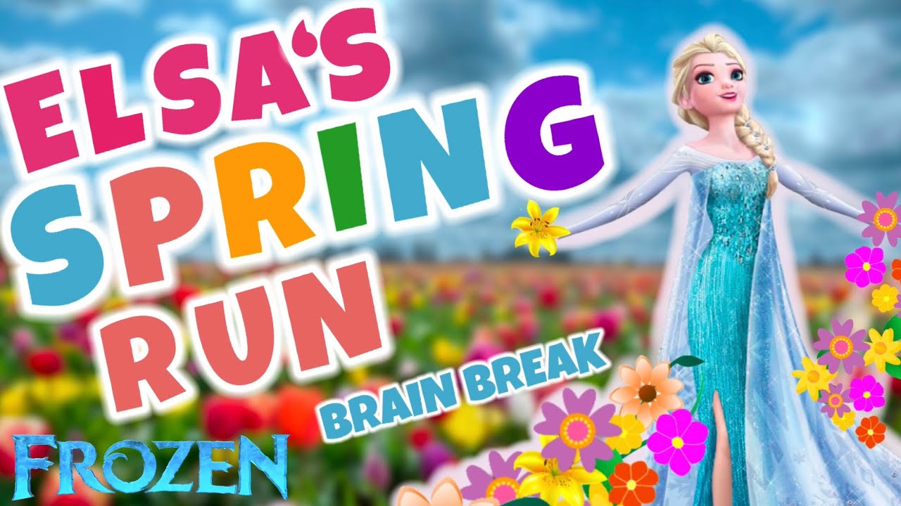 Spring Frozen Run | Frozen Brain Break | Exercise For Kids - YouTube