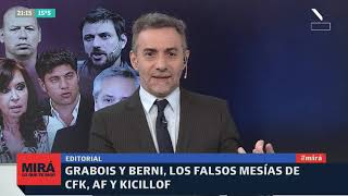 Luis Majul: Juan Grabois y Sergio Berni, los falsos mesías de CFK, Alberto Fernández y Axel Kicillof