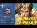 KING PHOVEUS 94% WINRATE sejago apa sih? sanggup 1vs5 tanpa mati tiru cara dia kalian auto jago